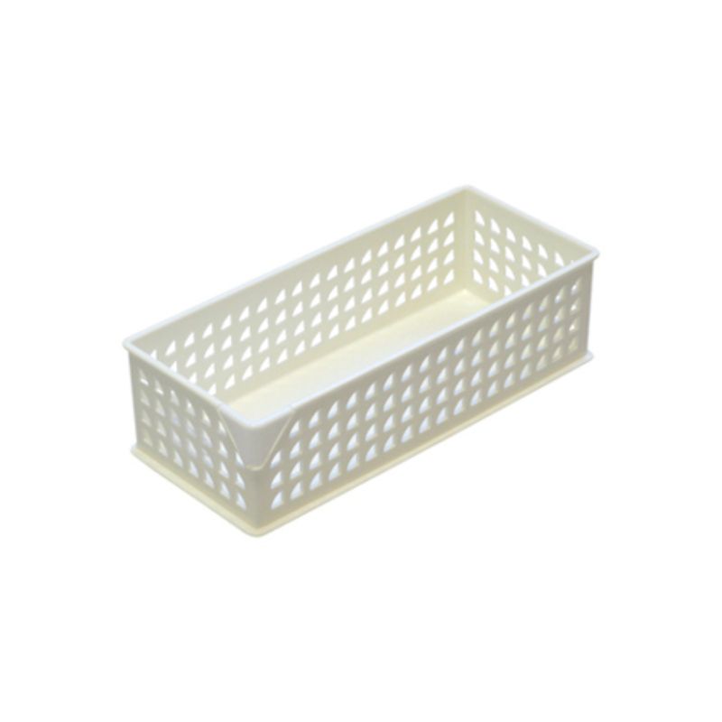 Set of 10 sleek white baskets, 10.5cm high, perfect for stylish home organization and storage solutions.