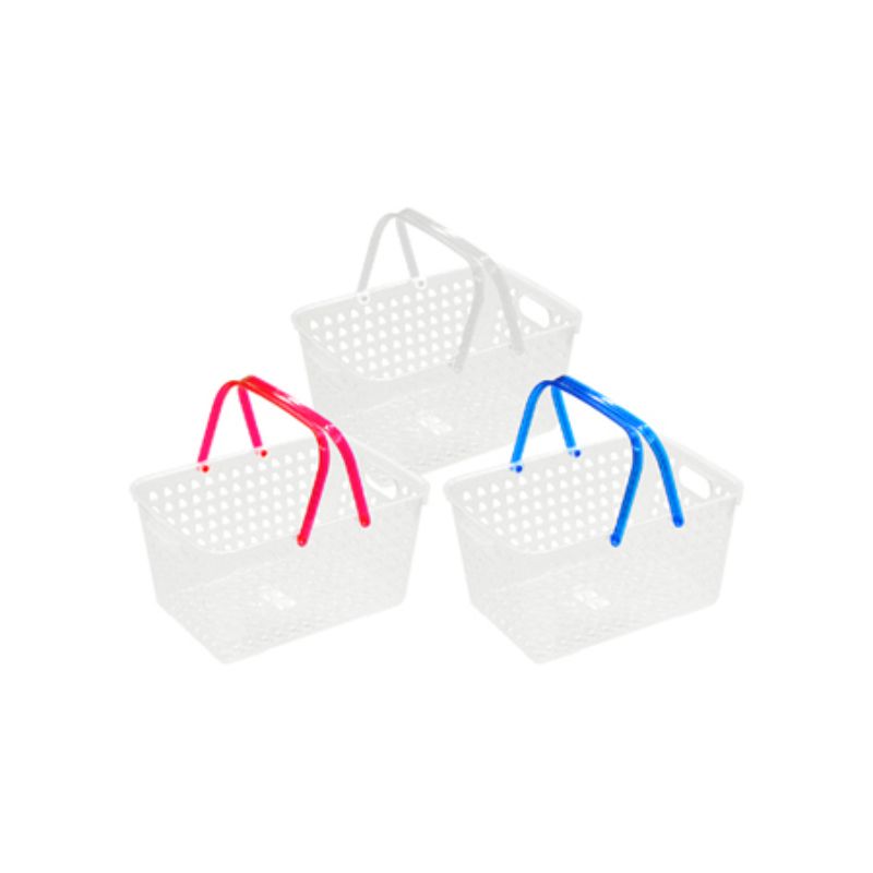 Colorful set of 10 versatile storage baskets, 27.7cm, perfect for organizing toys, clothes, and office supplies.