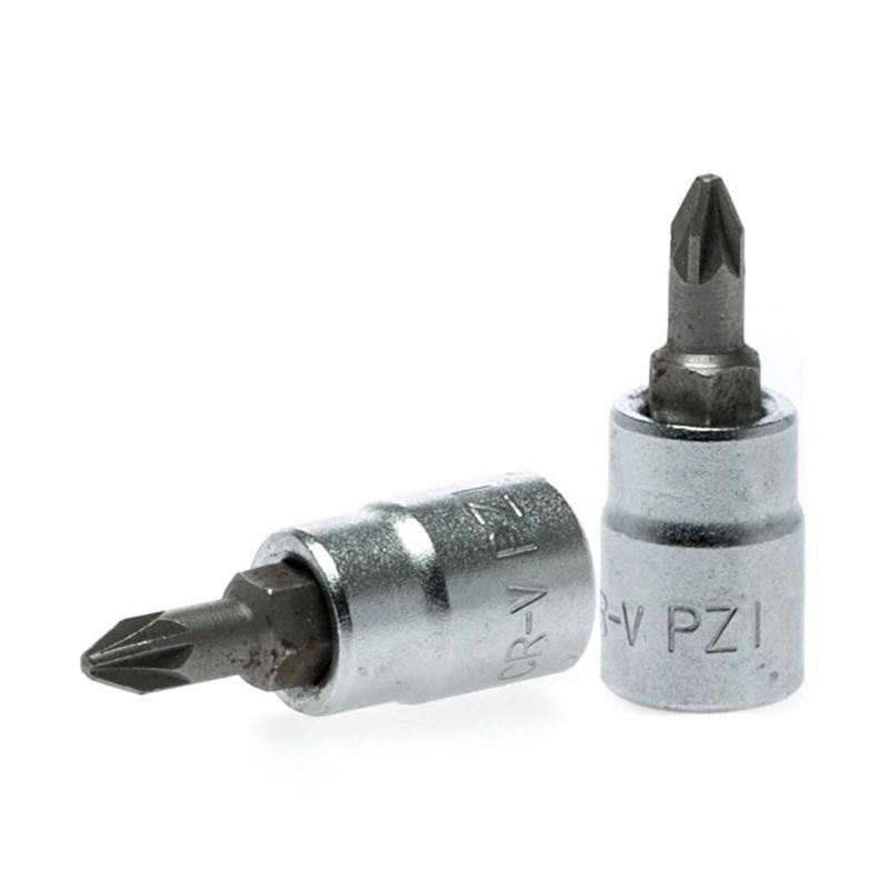Teng 1/4IN Dr. Bit Socket PZ#1 for precision fastening, compatible with various tools, durable design minimizes stripping.