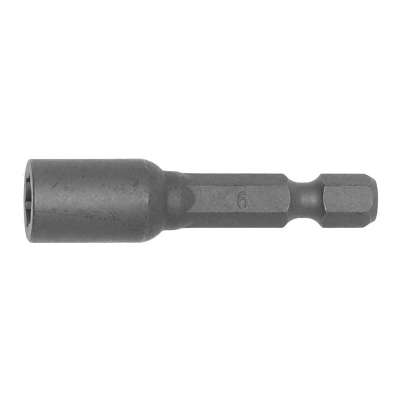 Magnetic 6mm x 1/4in nut setter with recessed magnet for secure screw holding, ideal for tight spaces and various projects.