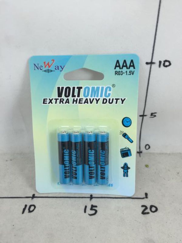 EHD AAA-4B batteries in 12-pack, designed for long-lasting power and reliability in various everyday devices.
