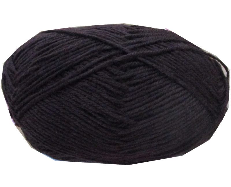 Set of 6 black acrylic yarn skeins, each 100g, perfect for crafting sweaters, scarves, and blankets.