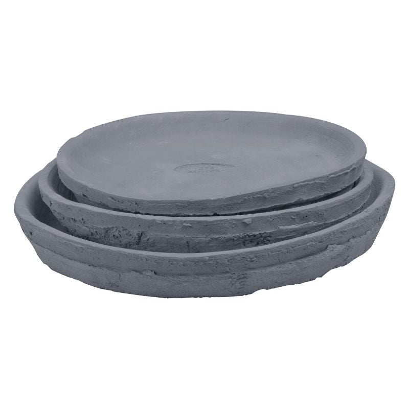 Saucers - AT Grey Round Large (Set of 3)