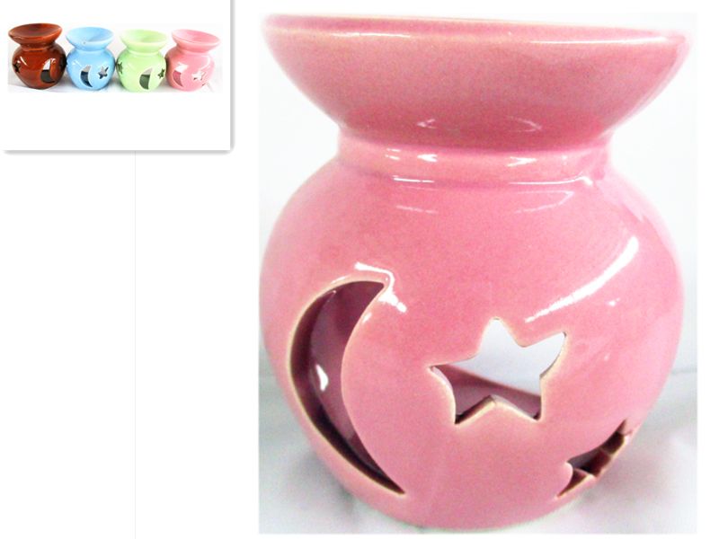 Set of 6 assorted 8cm oil burners for aromatherapy, featuring stylish designs to enhance home ambiance and relaxation.