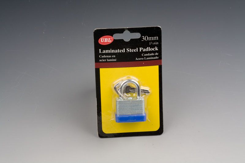 Laminated steel padlock set of four, 30mm, durable and weather-resistant for secure protection of lockers and luggage.