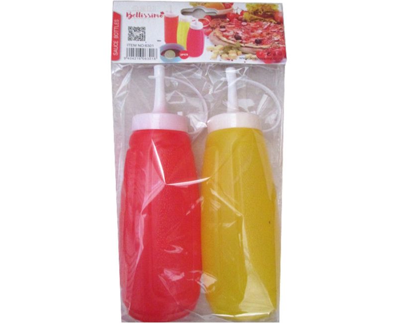 Set of 4 durable, BPA-free squeeze bottles with precision tips for easy dispensing of sauces, dressings, and crafts.