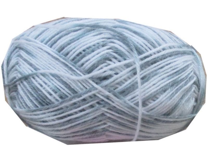 Set of 6 vibrant two-tone acrylic yarn skeins, perfect for cozy projects and stylish designs.