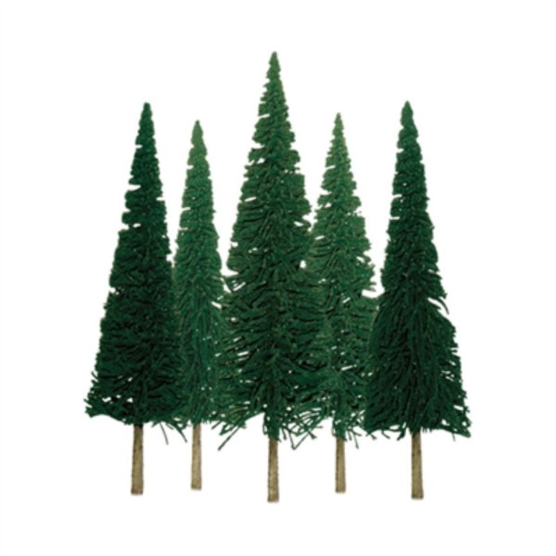 Lifelike Econo Pine trees in 50-100mm, perfect for enhancing dioramas and model landscapes with realistic greenery.