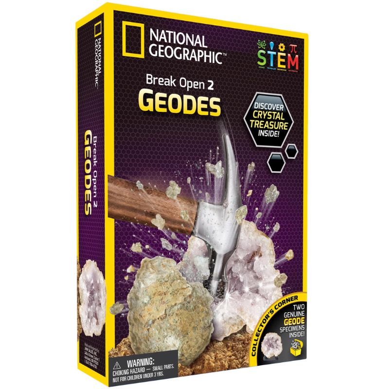 Break Open 2 Real Geodes Kit - NG - National Geographic