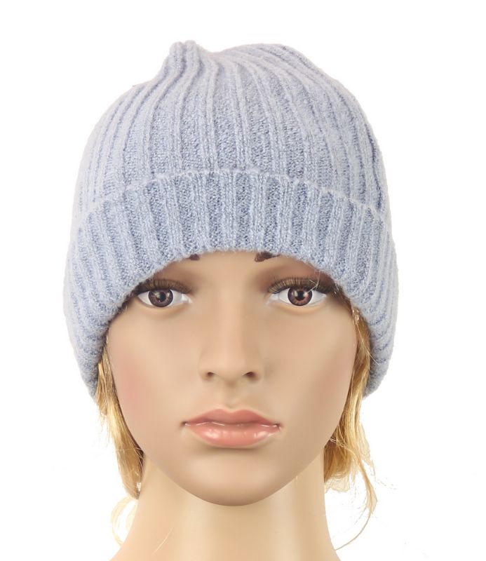 Set of 2 Sky blue soft-touch acrylic beanies designed for warmth, comfort, and style in cold weather.