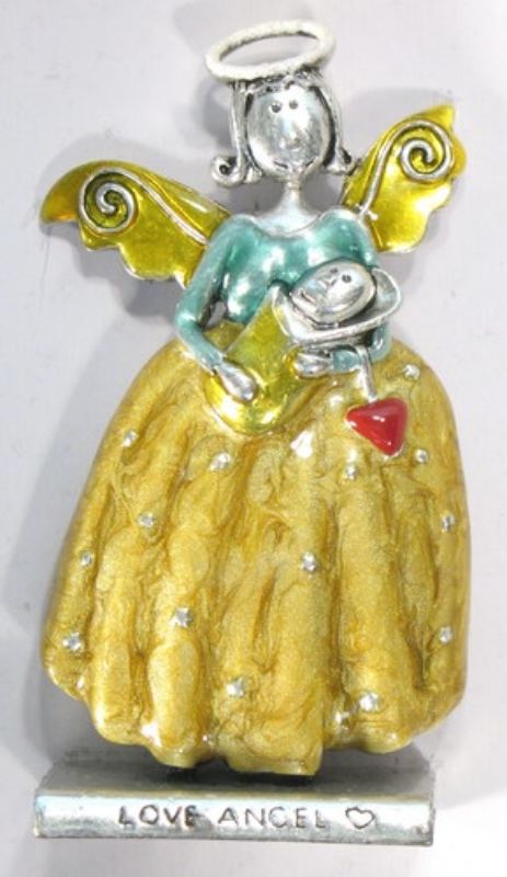 Set of 3 elegant love angel photo holders, perfect for displaying cherished memories in any room.
