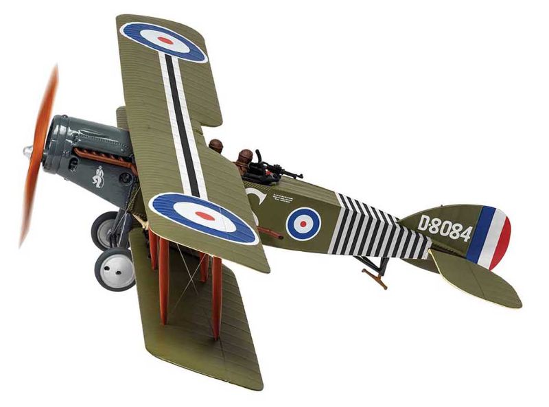 1/48 scale diecast model of the Bristol F2B Fighter, featuring intricate details and vibrant colors, ideal for collectors and enthusiasts.