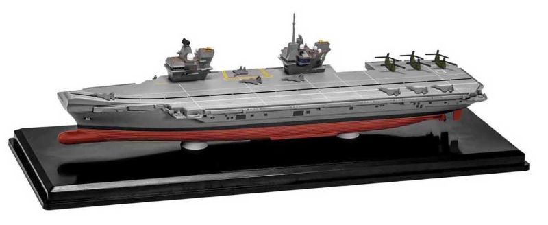 Diecast Armour 1/1250 scale model of HMS Queen Elizabeth, showcasing intricate details of this iconic aircraft carrier.