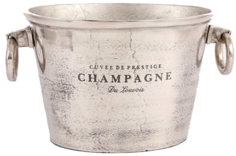 Elegant aluminium champagne bucket (38cm) ideal for keeping bubbly chilled at any celebration or gathering.