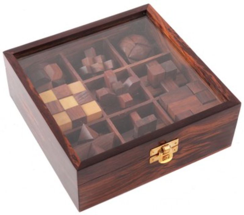 Wooden games set featuring 9 classic games in a compact, eco-friendly design, perfect for family fun and travel.