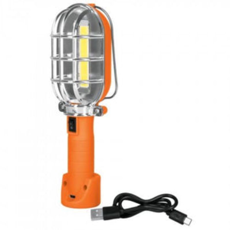 Portable LED work light with 280 lumens brightness, USB rechargeable, compact design for easy use in dark areas.