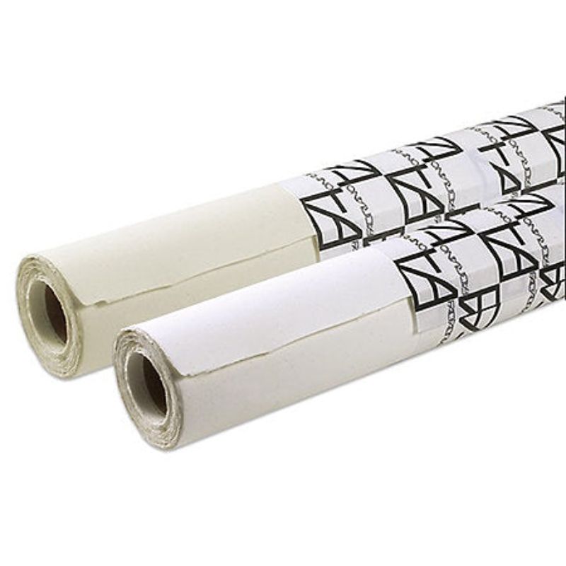 High-quality 300gsm traditional white watercolour roll, 140x1000cm, perfect for vibrant art and smooth blending.