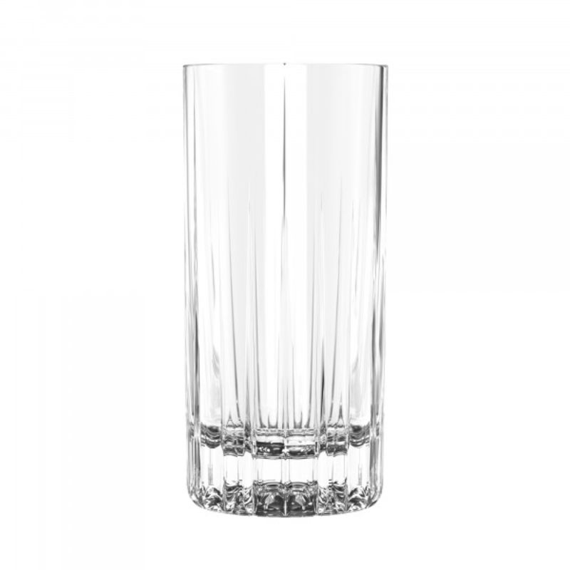 Set of 6 Ocean Traze Hiball glasses, 350ml, sleek design, durable glass, perfect for cocktails or soft drinks.
