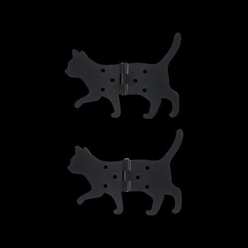 Cat-shaped iron hinges in assorted designs, measuring 12x10cm, adding whimsical charm to doors while ensuring functionality.