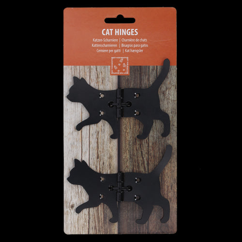 Charming cat-shaped hinges in assorted designs, 12x10cm, durable iron for functional decor in your home.