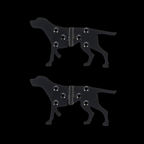 Whimsical dog-shaped hinges in assorted designs, perfect for adding charm and functionality to your doors.