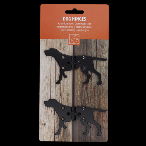 Whimsical dog-shaped door hinges in assorted designs, 12 x 7cm, crafted from durable iron for functional decor.