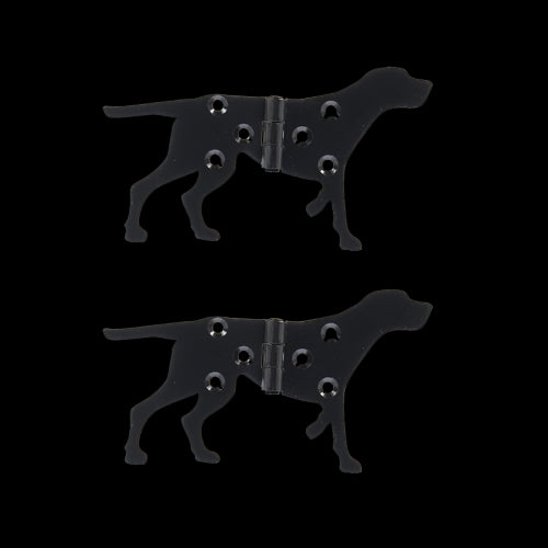 Whimsical dog-shaped door hinges (12 x 7cm) in assorted designs, perfect for adding charm to your home decor.