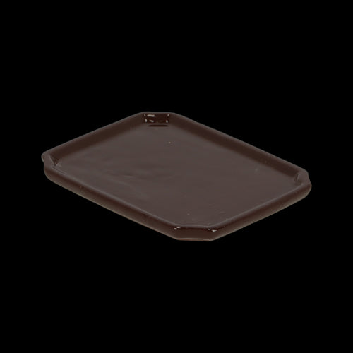 Rectangular small bonsai saucers in a set of 4, measuring 17 x 13 x 2cm, designed for drainage and displaying miniature trees.