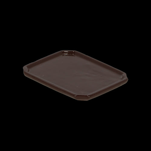 Rectangular small bonsai saucer set of 4, 17 x 13 x 2cm, for drainage and surface protection. Ideal for home decor and plant care.