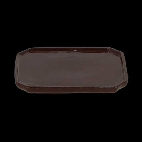 Rectangular large bonsai saucers, 25 x 21 x 2cm, set of 2 for promoting drainage and protecting surfaces.