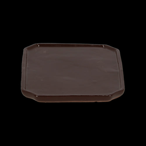 Rectangular large bonsai saucers set of 2, measuring 25 x 21 x 2cm, designed for healthy growth and drainage of bonsai trees.
