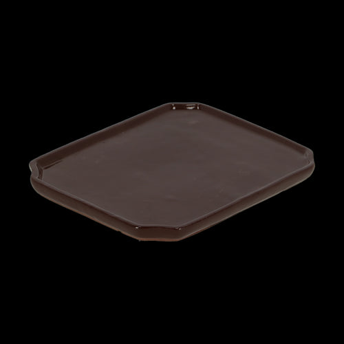Rectangular large bonsai saucers measuring 25x21x2cm, designed for healthy growth and drainage, set of 2.
