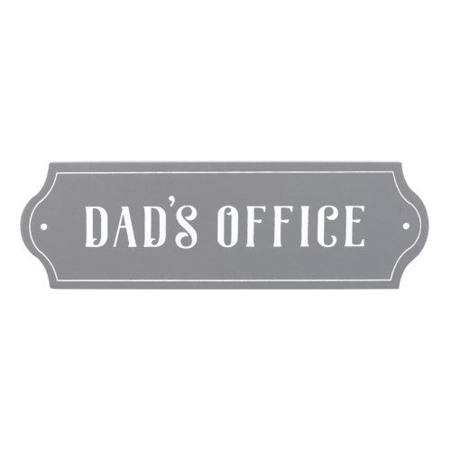Vintage-inspired "Dad's Office" wall plaque, perfect for adding personality and appreciation to any father's workspace.