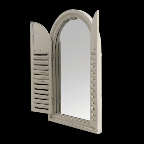 Mirror - Ant White With French Doors (37 x 59cm)