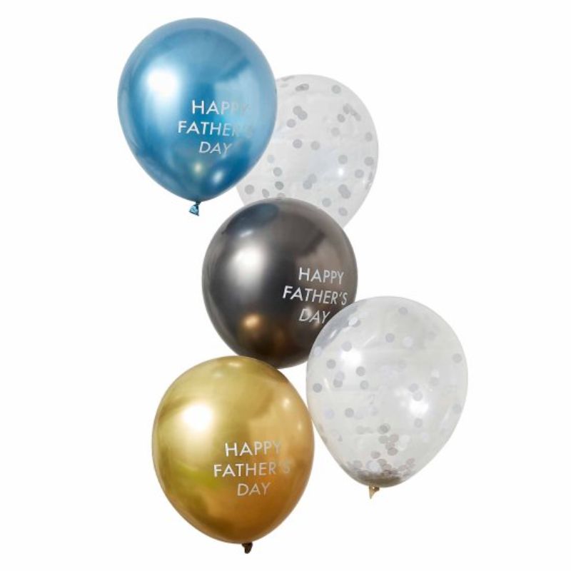 Happy Father's Day Balloon Cluster - Pack of 5