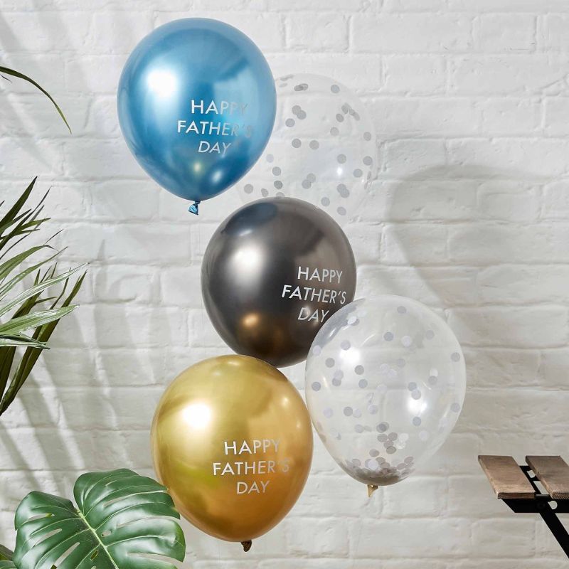 Happy Father's Day Balloon Cluster - Pack of 5