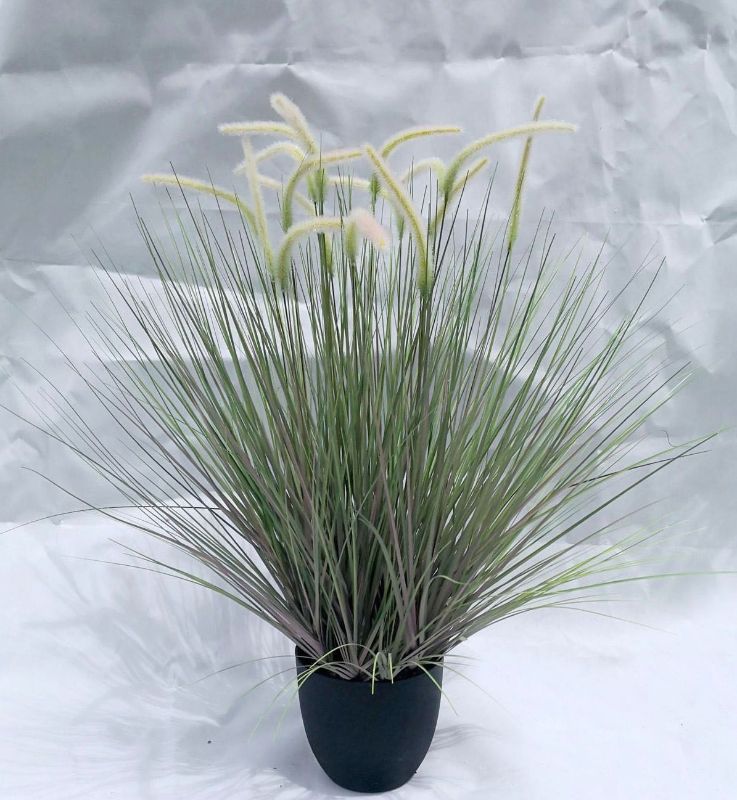 Lifelike 0.9m Artificial Spread Onion Grass with Setaria, perfect for low-maintenance indoor/outdoor decor.