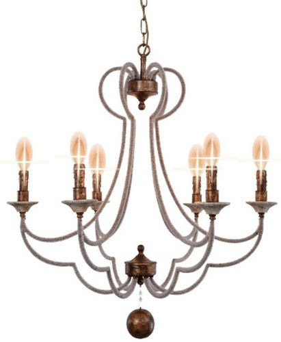 Antique gold foil chandelier (82cm) featuring elegant iron design, blending vintage style with modern sophistication.