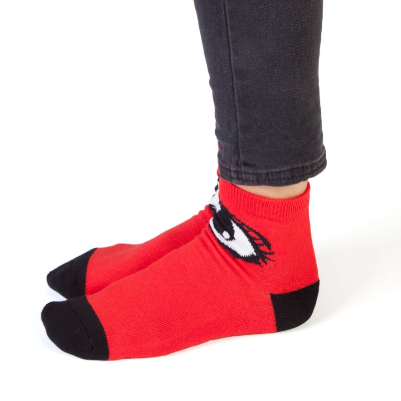 Bold unisex socks featuring an all-seeing eye and "THE BOSS" text, combining style and comfort for confident wear.