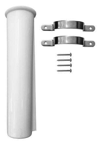 Premium side mount rod holder in white, designed for durability with a secure mounting system for easy fishing access.