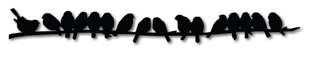 Elegant wall art featuring a vibrant flock of sparrows, crafted from durable Aluminium Composite Material, perfect for any decor.