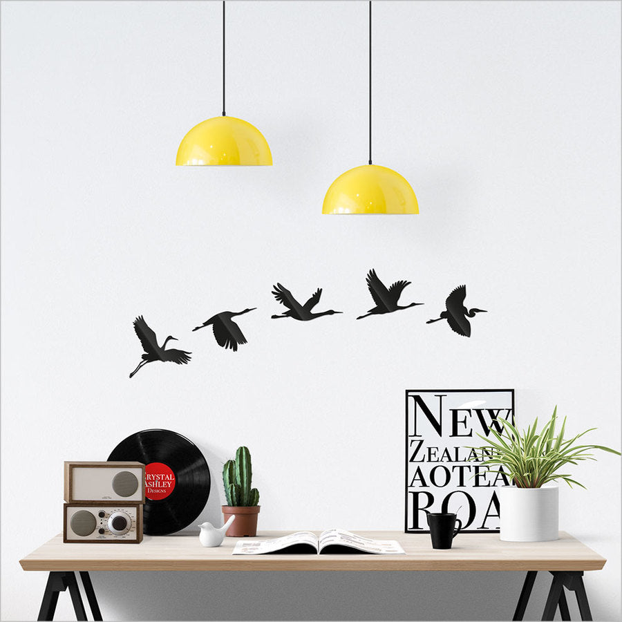 Kiwana Wall Art featuring a dynamic flock of K?tuku birds, crafted from durable aluminium for indoor or outdoor display.