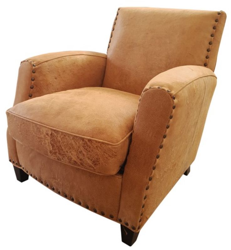 Vito Armchair - Destroyed Camel (920mm)