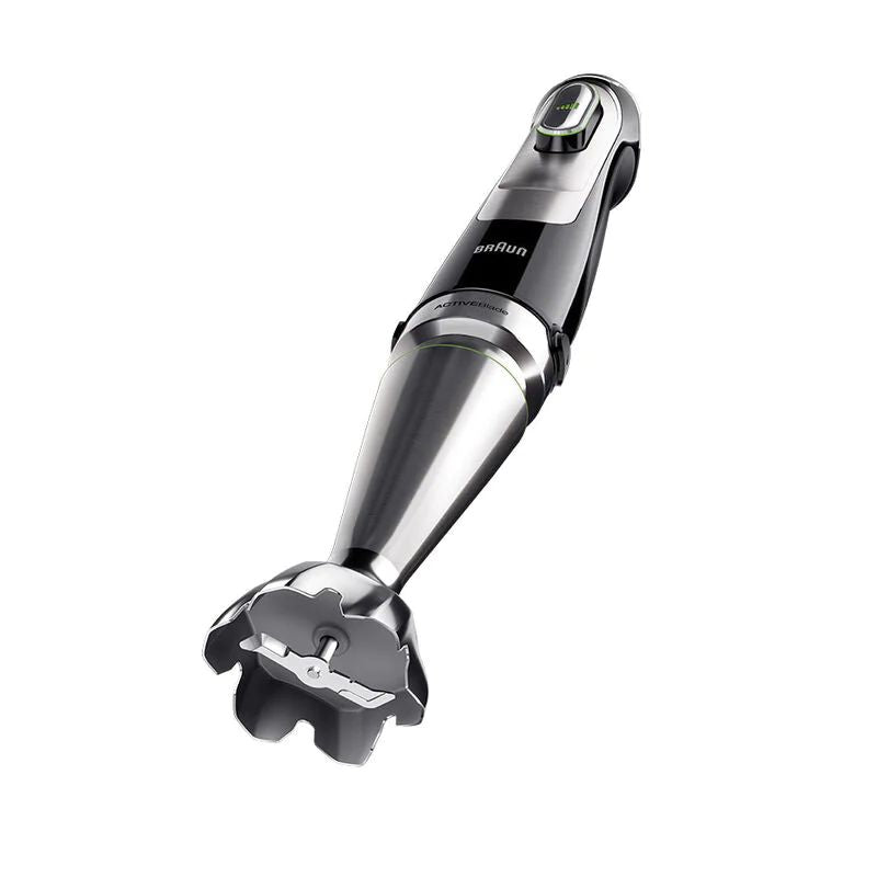 Braun MultiQuick 9 Hand Blender MQ 9187XLI with 1200W motor, ActiveBlade, and customizable speed settings for versatile blending.