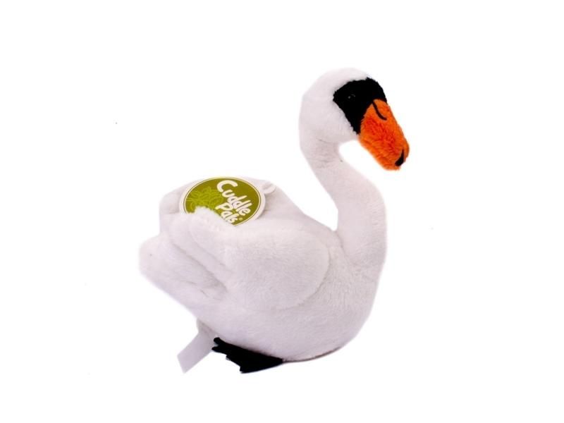Soft, white plush swan cuddly toy, 17 cm, perfect for snuggling and imaginative play, ideal for ages 3 and up.