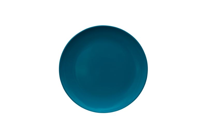 Teal 20cm melamine plate, perfect for outdoor dining, picnics, and BBQs; lightweight and easy to clean.