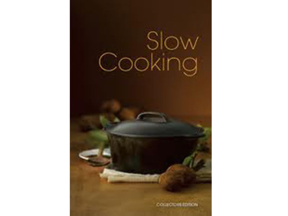 Beautifully illustrated 'Slow Cooking Book' featuring 196 pages of easy, flavorful recipes for busy families and cooks.