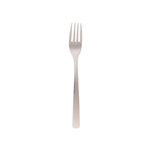 Set of 12 Amalfi Dessert Forks in premium stainless steel, featuring a mirror finish for elegant dining experiences.