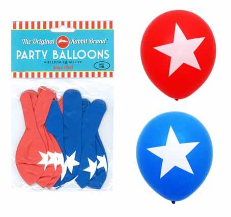 Vibrant pack of 48 STAR balloons, 27.5cm, perfect for festive decoration and events, suitable for helium or air use.