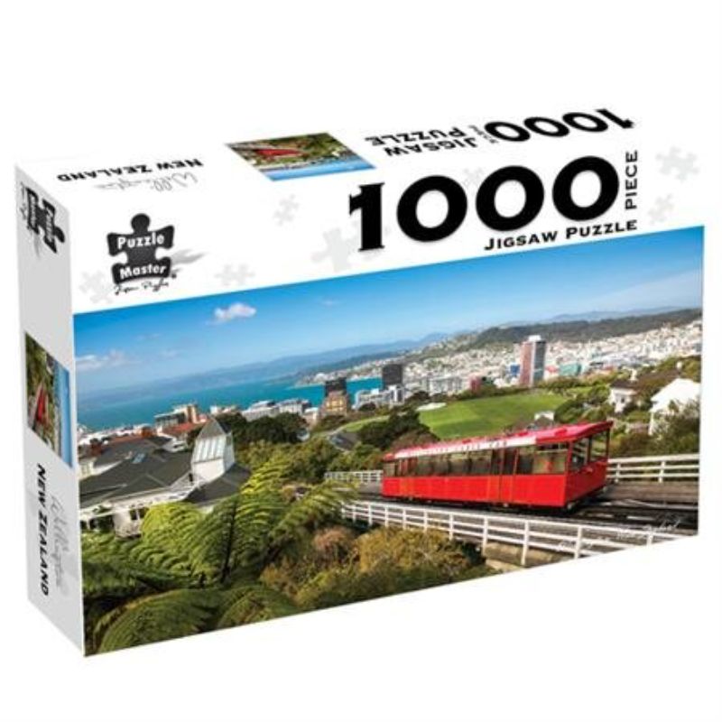Premium Cut Wellington jigsaw puzzle (1000 pcs) featuring stunning imagery of New Zealand's capital for hours of engaging fun.